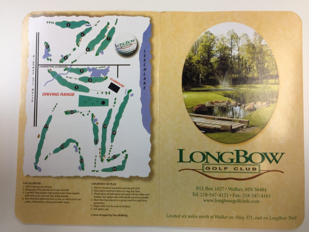 Scorecard LongBow Golf